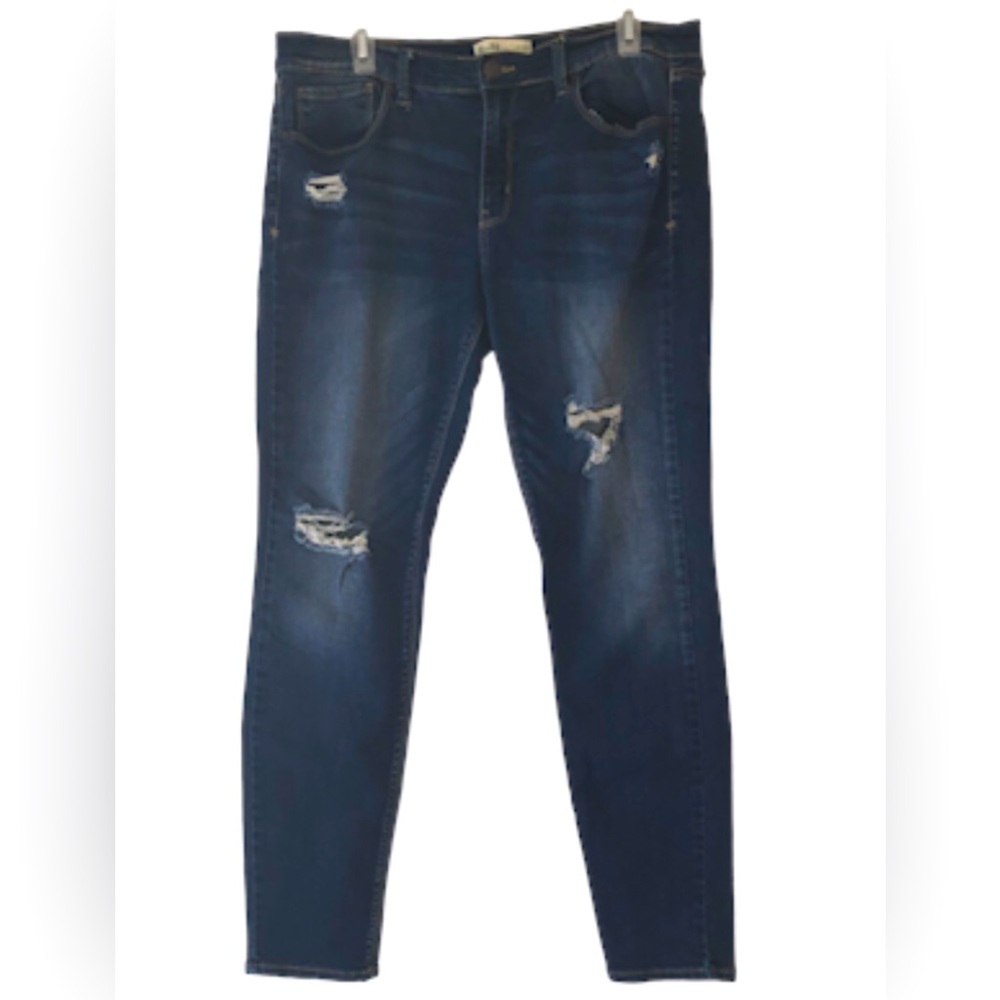 Low Rise Dark Blue Skinny Jeans